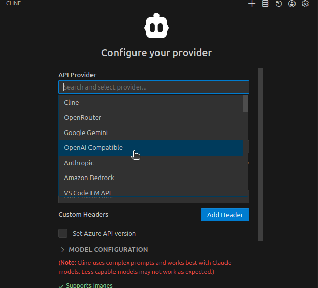 پیکربندی API